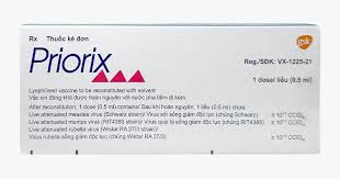PriorixTM Vắc xin sởi, quai bị và rubella (sống, giảm động lực) VX-1225-21