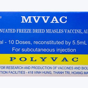 MVVAC Vắc xin sởi sống, giảm độc lực, đông khô, chủng AIK-C