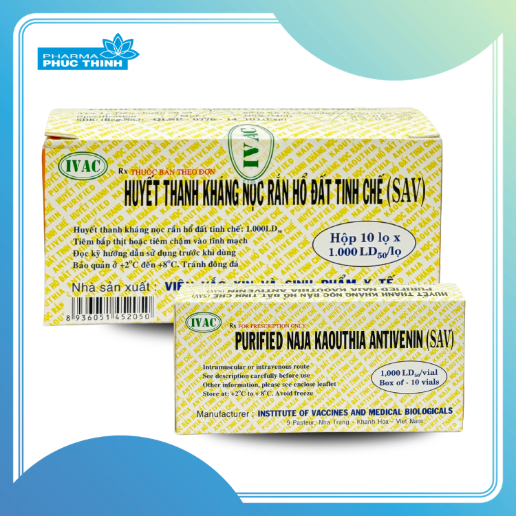 HUYẾT THANH KHÁNG NỌC RẮN HỔ ĐẤT TINH CHẾ